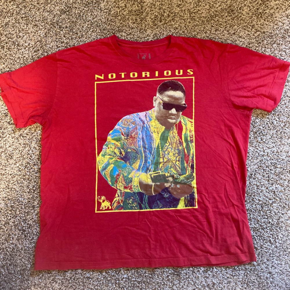 Great quality, vintage Notorious BIG t-shirt red. Men’s size XL